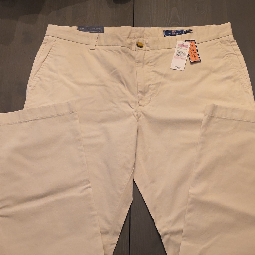 Vineyard Vines Men's Stretch Breaker Pant (Stone Color) 40x32